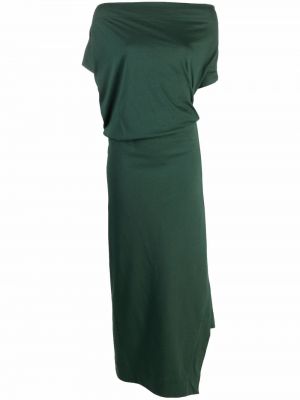 Vestido asimétrico drapeado Vivienne Westwood verde
