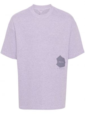 Raštuotas medvilninis marškinėliai Objects Iv Life violetinė