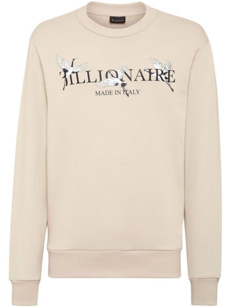 Sweatshirt aus baumwoll mit print Billionaire beige