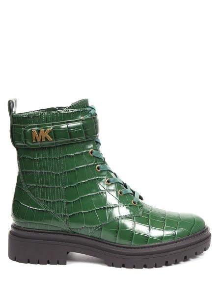 Зеленые кожаные ботинки Michael Michael Kors