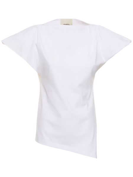 Džersis medvilninis marškinėliai Isabel Marant balta