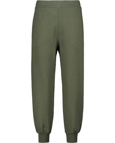 Bavlnené teplákové nohavice Alexander Mcqueen zelená