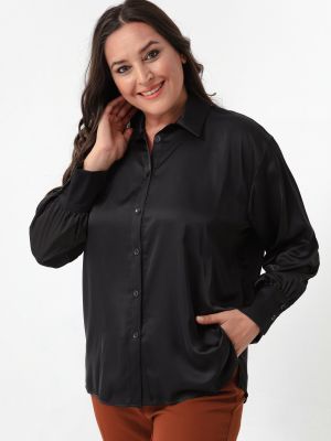 Σατέν πουκάμισο Lafaba μαύρο
