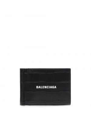 Novčanik s printom Balenciaga crna