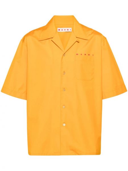 Chemise à imprimé Marni orange