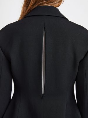 Vlněná přiléhavá bunda s otevřenými zády Proenza Schouler černá