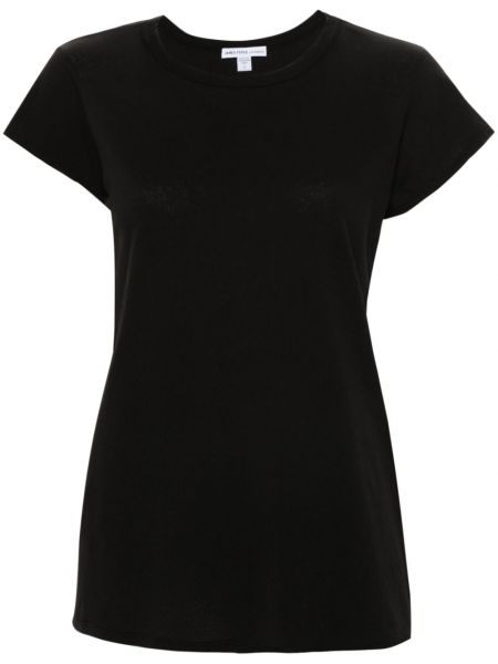 Bavlnené tričko James Perse čierna