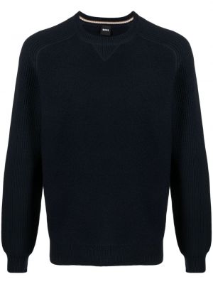 Pullover mit rundem ausschnitt Boss blau