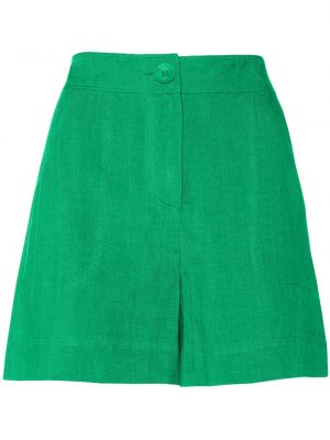 Ľanové šortky Eres zelená