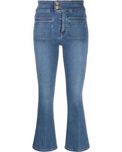 Høy midje flared jeans Frame blå