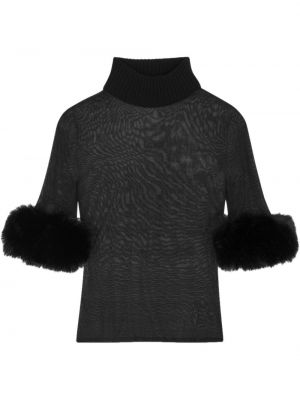 Skaidrus džemperis Saint Laurent juoda