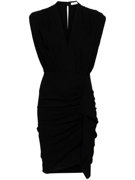 Krepa kleita ar drapējumu Iro melns