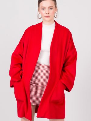 Παλτό slip-on Fashionhunters κόκκινο