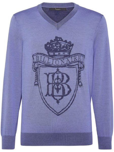 Pullover i silke Billionaire lilla