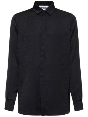 Košeľa s potlačou Moschino čierna