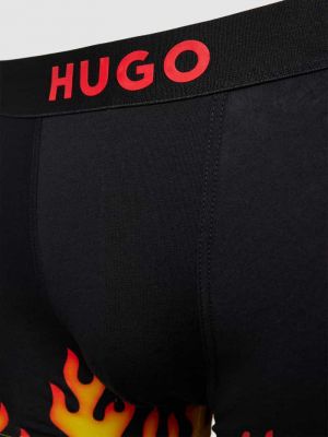 Bokserki slim fit z nadrukiem Hugo czarne