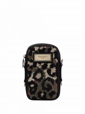 Jacquard schultertasche mit camouflage-print Dolce & Gabbana schwarz