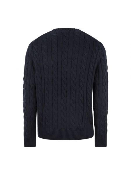 Jersey de algodón de tela jersey con trenzado Ralph Lauren azul