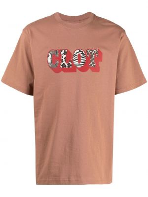 T-shirt à imprimé Clot marron