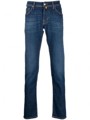 Slim fit skinny fit-jeans Jacob Cohën blå