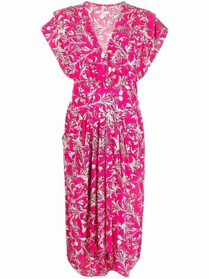 Růžové šaty s potiskem Isabel Marant Etoile