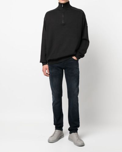 Pullover mit reißverschluss aus baumwoll Calvin Klein schwarz