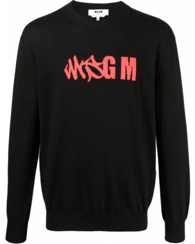Jersey de punto de tela jersey Msgm negro