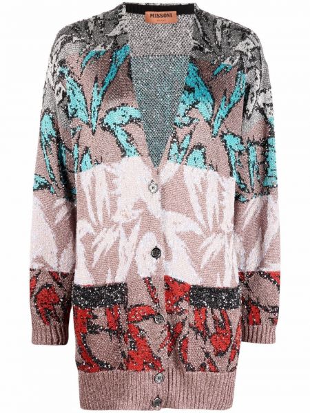 Oversized strikkegenser Missoni rosa