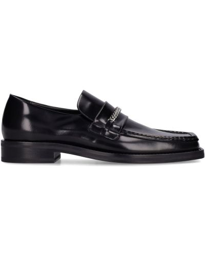 Pantofi loafer din piele cu vârf pătrat Martine Rose negru