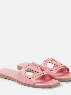 Кожени ниски обувки Valentino Garavani розово