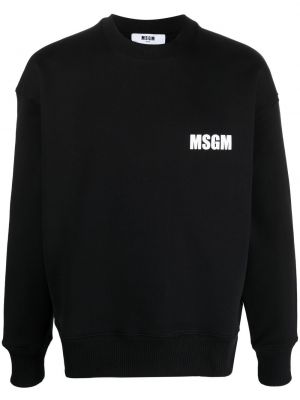 Sweter z nadrukiem Msgm czarny