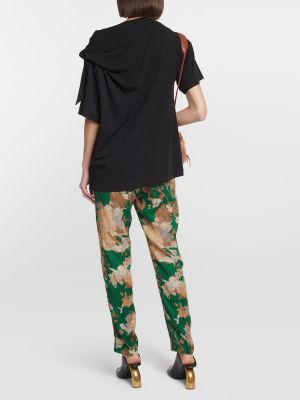 Tricou din bumbac din jerseu Dries Van Noten negru