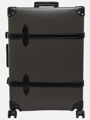 Kostkovaný kufr Globe-trotter šedý