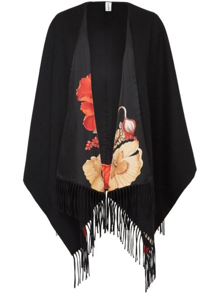 Beidseitig tragbare mantel mit print Ferragamo schwarz