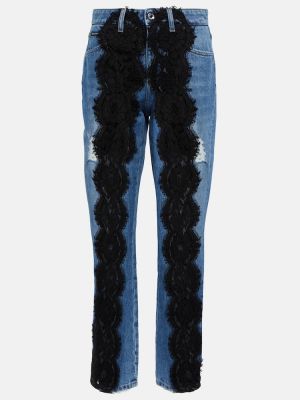 Spitzen boyfriend jeans Dolce&gabbana blau