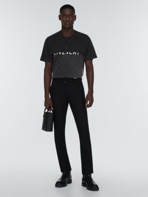 Βαμβακερή μπλούζα από ζέρσεϋ Givenchy γκρι