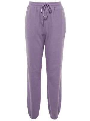 Pantaloni sport tricotate Trendyol violet