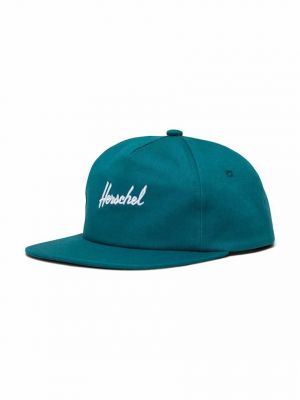 Haftowana czapka z daszkiem Herschel niebieska