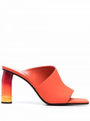 Papuci tip mules cu gradient Nina Ricci portocaliu
