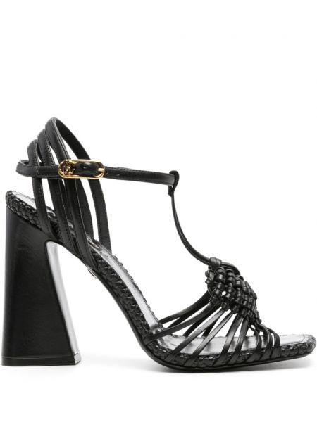 Kožené sandále Roberto Cavalli čierna