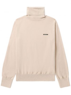 Pull brodé We11done beige