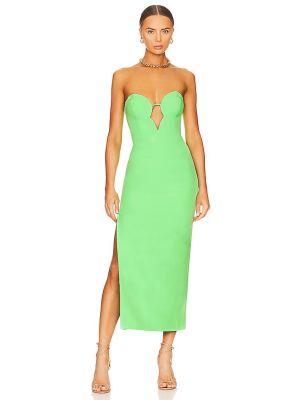 Mini vestido Bardot verde