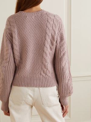 SKIN свитер Aya фактурной вязки с добавлением альпаки розовый