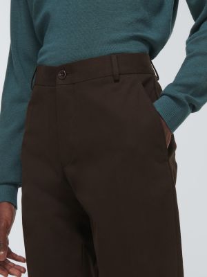 Pantaloni chino di cotone Loro Piana marrone