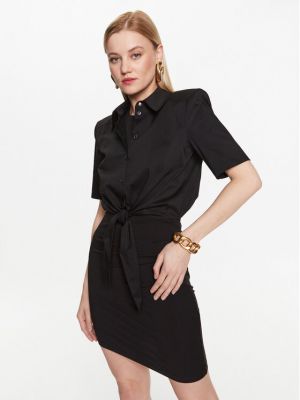 Φόρεμα σε στυλ πουκάμισο Patrizia Pepe μαύρο