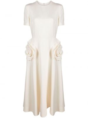 Φλοράλ μίντι φόρεμα Valentino Garavani λευκό