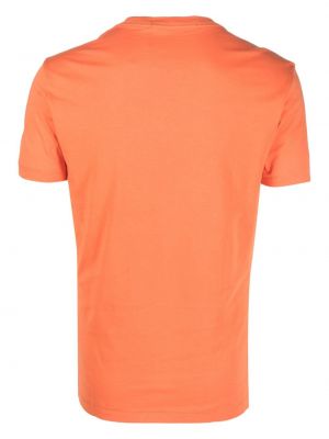 Tričko s potiskem s kulatým výstřihem Calvin Klein Jeans oranžové