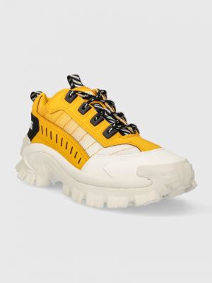 Sneakersy skórzane Caterpillar żółte
