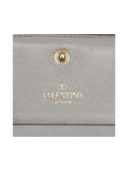 Cartera de cuero Valentino Vintage gris