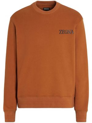 Sweatshirt mit rundhalsausschnitt Zegna braun